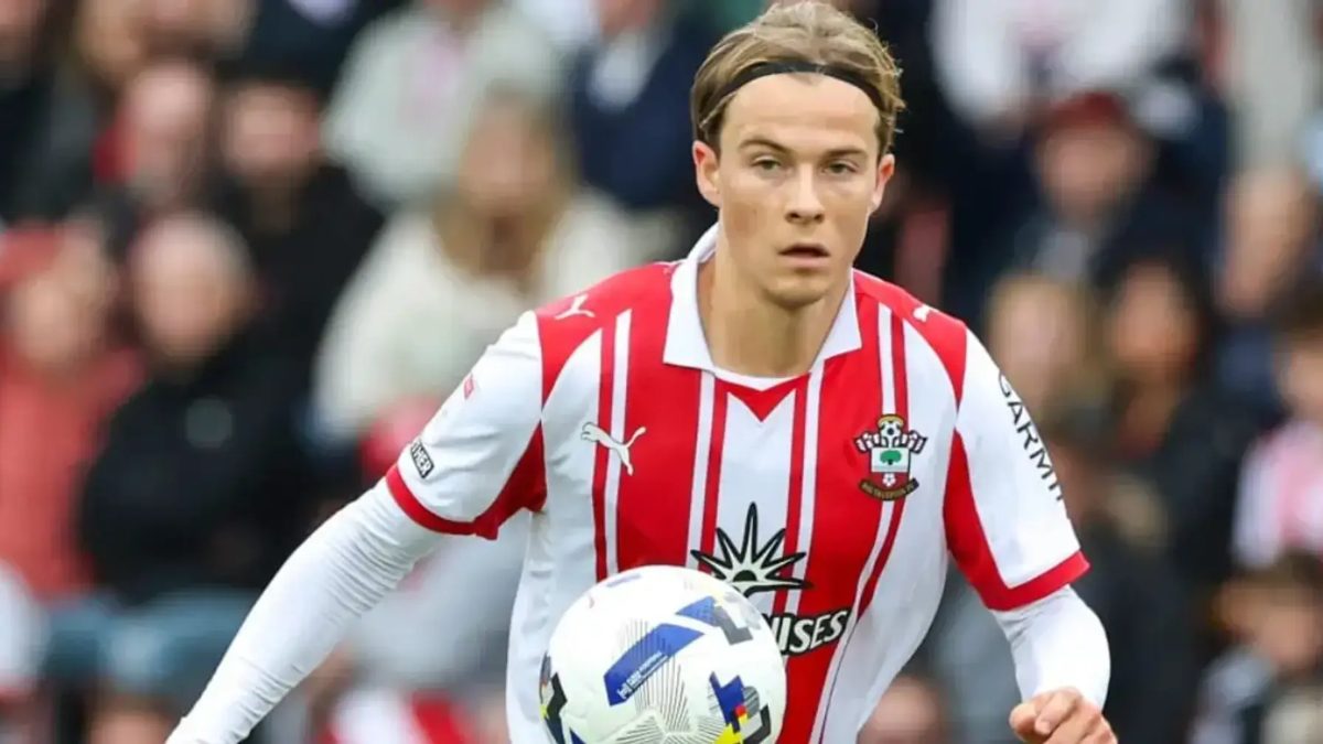Caspar Jander during a match with Southampton