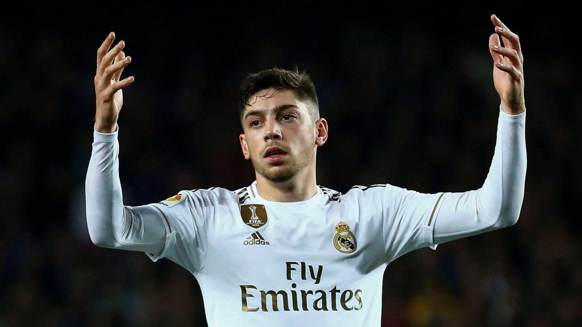 Fede Valverde during a Real Madrid match