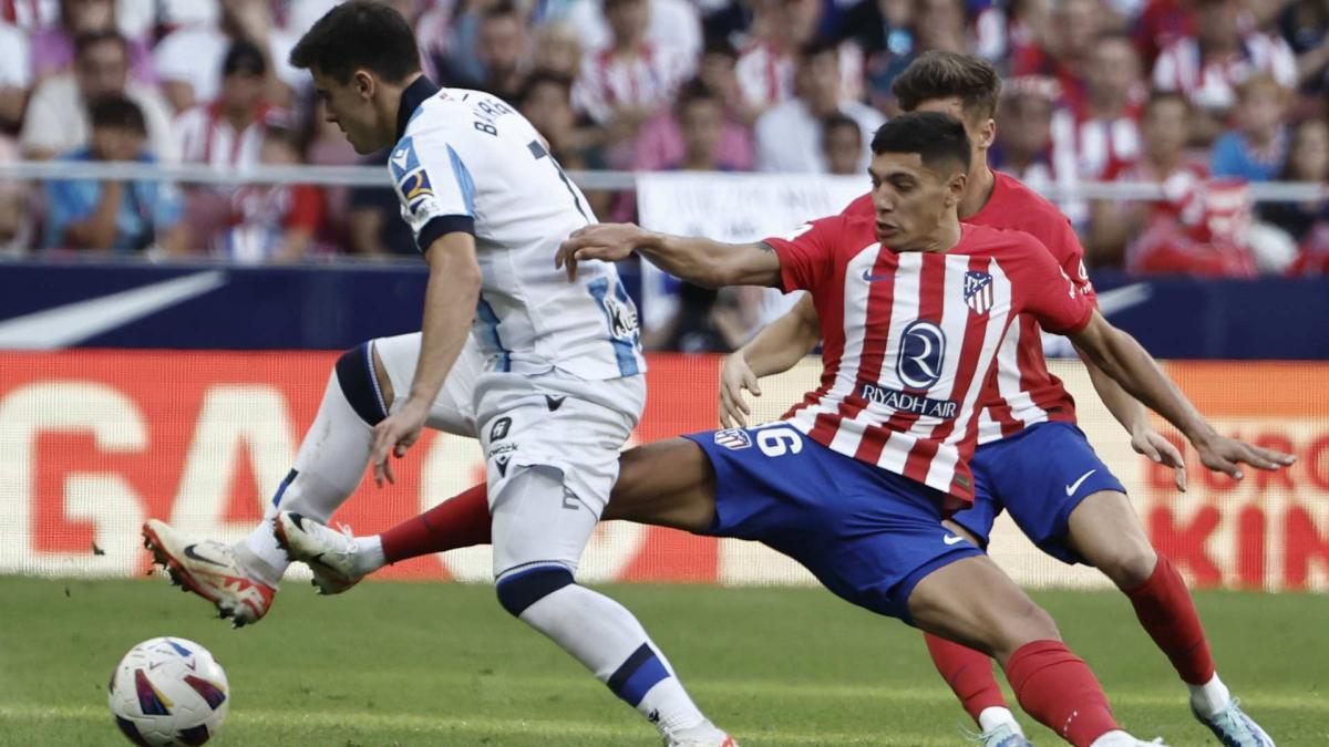 Nahuel Molina during an Atlético de Madrid - Real Sociedad