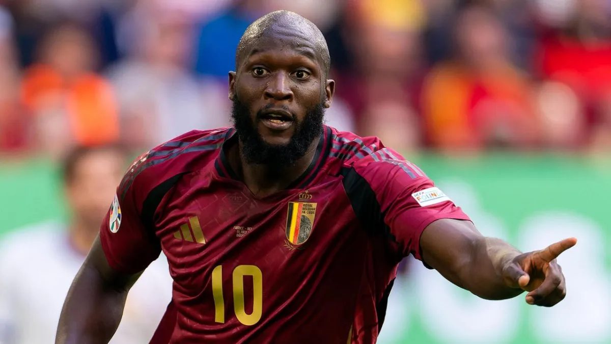 Romelu Lukaku celebrates a goal scored with the Belgium national team