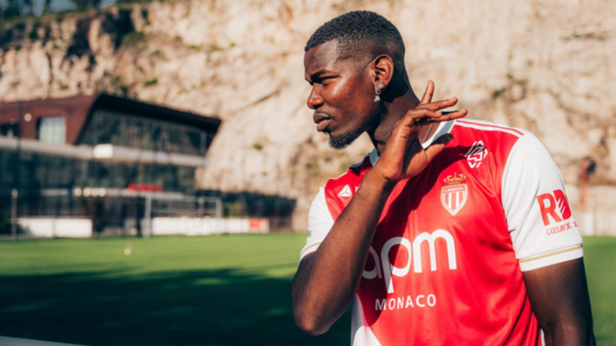 Paul Pogba durante su presentación con el Mónaco