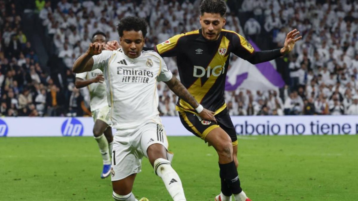 Rodrygo during a Real Madrid - Rayo Vallecano