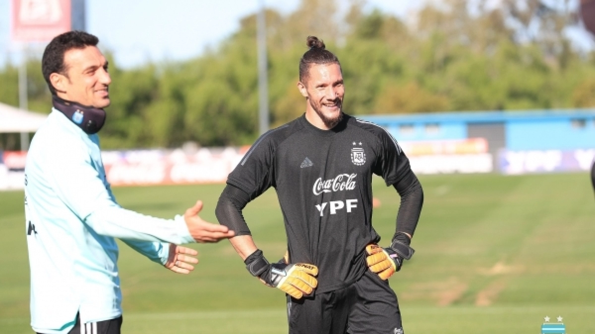 Conan Ledesma junto a Lionel Scaloni. Foto: Portal Cadista