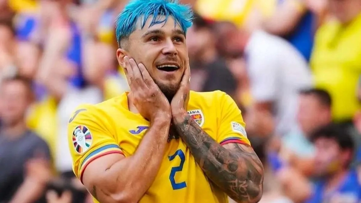 Andrei Ratiu durante un partido con la selección de Rumanía