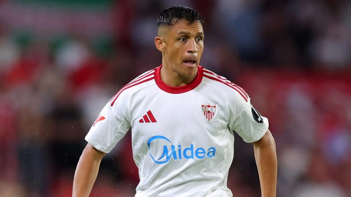 Alexis Sánchez durante un partido con el Sevilla