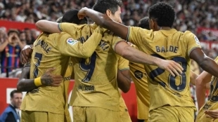 Alejandro Balde y Ousmane Dembélé, dos de las renovaciones que tiene pendiente el FC Barcelona. Foto: SPORT