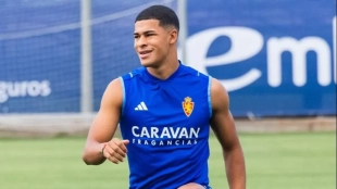 Santiago Mouriño, player of Atlético de Madrid who was on loan at Real Zaragoza during the last season.