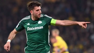 Fotis Ioannidis, delantero griego del Panathinaikos que podría recalar en las filas de un club de la Premier League