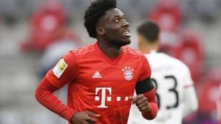 Alphonso Davies, left back for Bayern Munich
