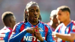 Eze celebrando el gol de la victoria