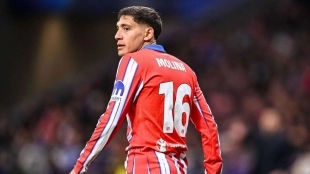 Nahuel Molina, at the exit ramp of Atlético de Madrid