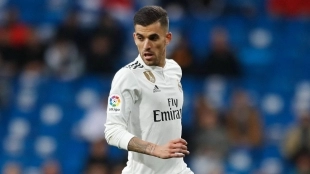 Dani Ceballos en pleno partido con el Real Madrid