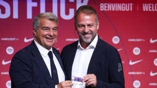 Joan Laporta and Hansi Flick, from Barcelona