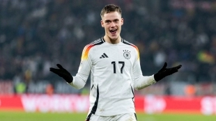 Florian Wirtz celebra un gol anotado con la selección de Alemania